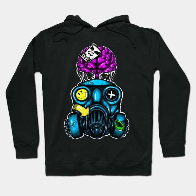 Gas Mask Hoodie by fakeface